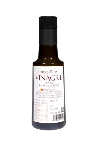 BOTELLA OSCURA VINAGRE BALSÁMICO 250ML.